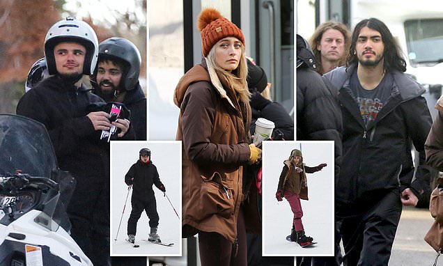 Michael Jackson's children - Paris, Prince and Blanket - are seen in snow